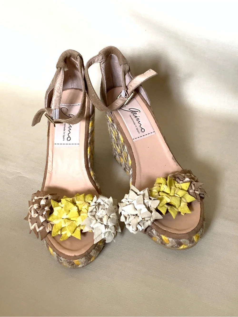 Gaimo Cessy Floral Wedge Espadrille Sandals EU 36/US 5 Preowned